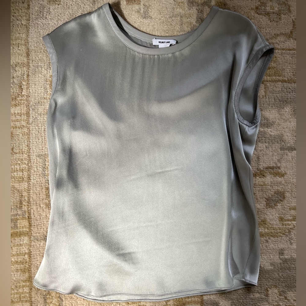Silver Silk Helmut Lang Blouse